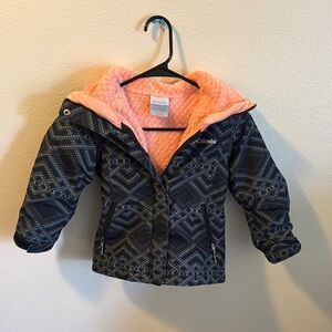 Columbia Kids' Patterned Jacket with Pink Lining